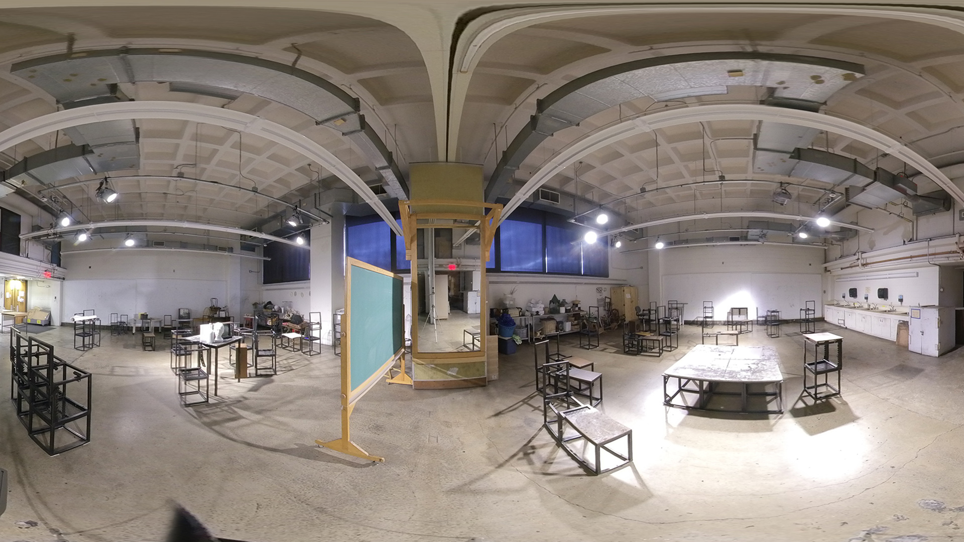 A panoramic image of the Drawing Studios in the Art Department